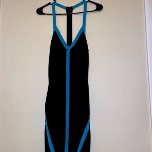 Black & Teal Guess Dress